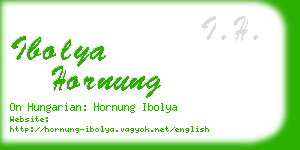 ibolya hornung business card